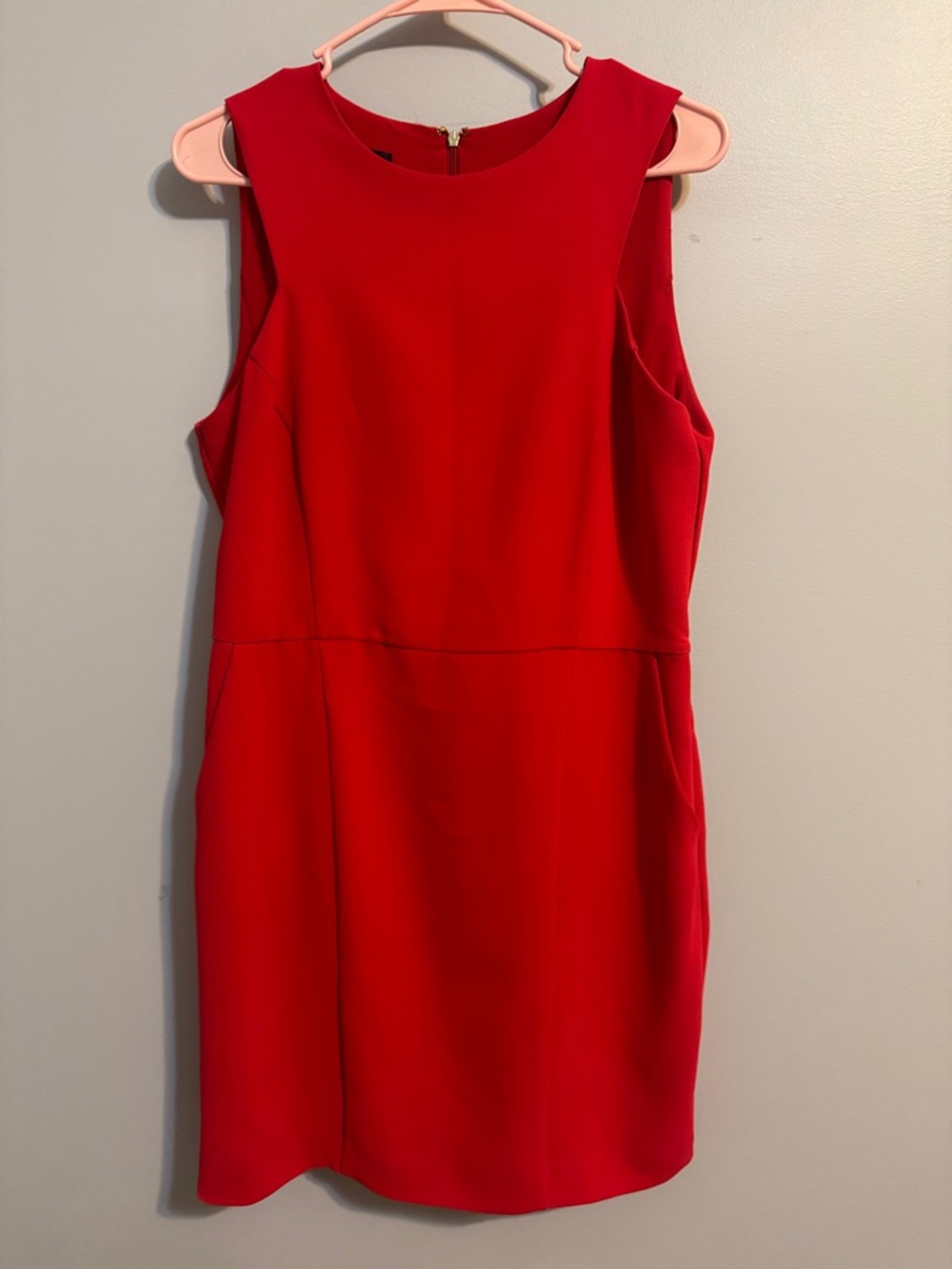 Mango Suit Lux Label Classic‎ Red sleeveless dress with pockets Women's Medium